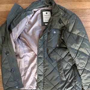 Jack and Jones Quilted Jacket Olive Green ASOS